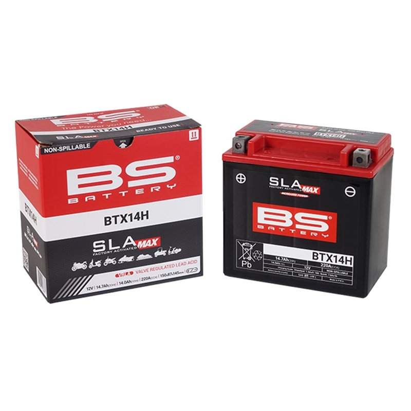 Továrně aktivovaná motocyklová baterie BS-BATTERY SLA MAX