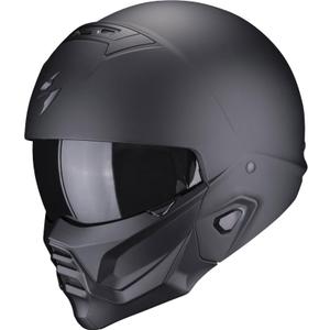 Otevřená helma na motorku s maskou Scorpion EXO-COMBAT II Solid černá matná
