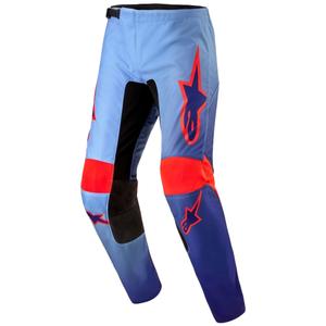 Motokrosové kalhoty Alpinestars Fluid Lucent modro-světle modro-oranžové