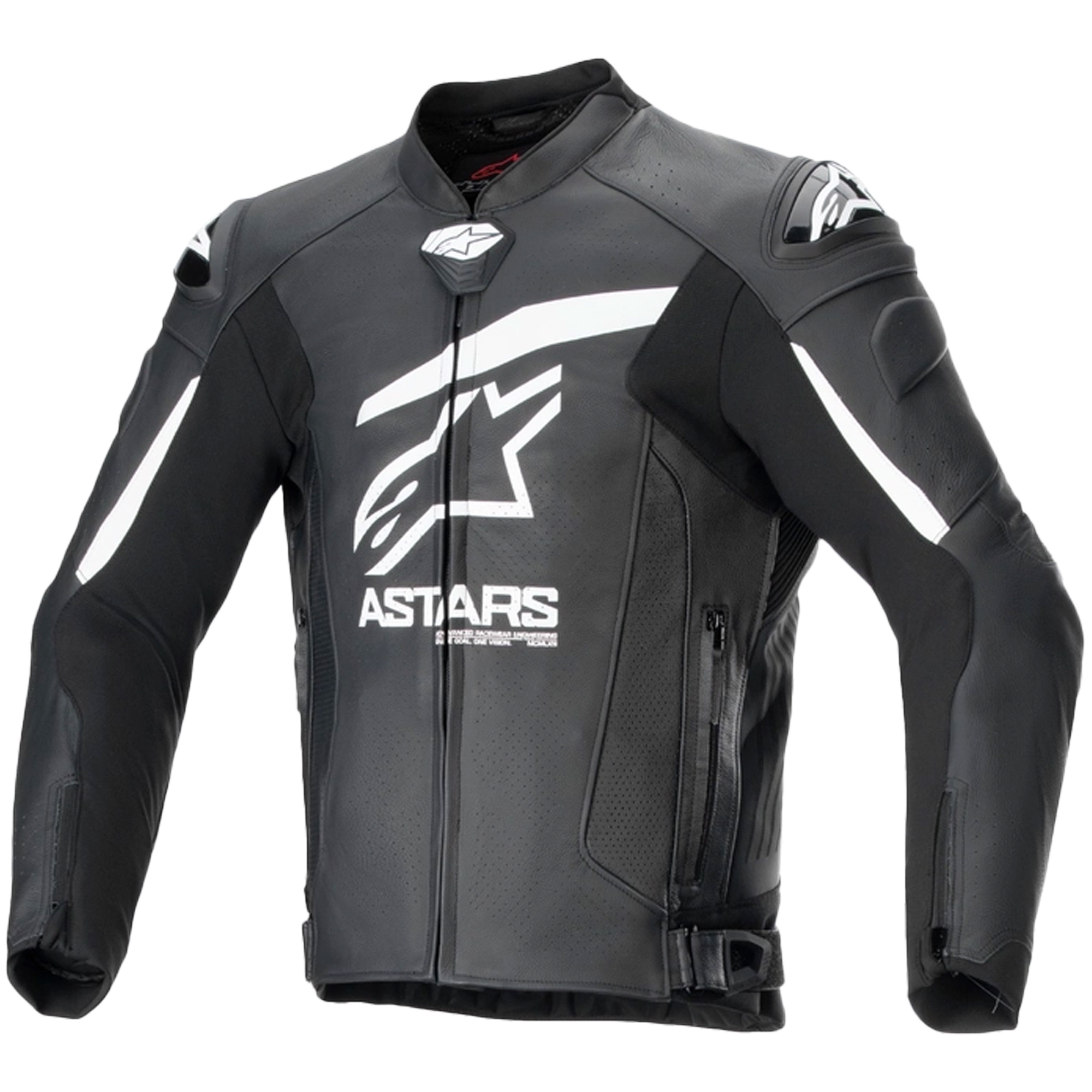 Kožená bunda na motorku Alpinestars GP plus R 4 Airflow černo-bílá Velikost: 48