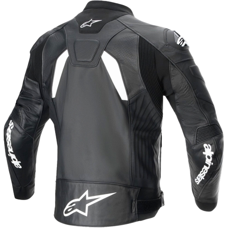 Kožená bunda na motorku Alpinestars GP plus R 4 Airflow černo-bílá