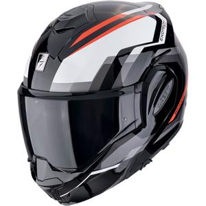Překlápěcí helma na motorku Scorpion EXO-TECH EVO FURIO černo-červená