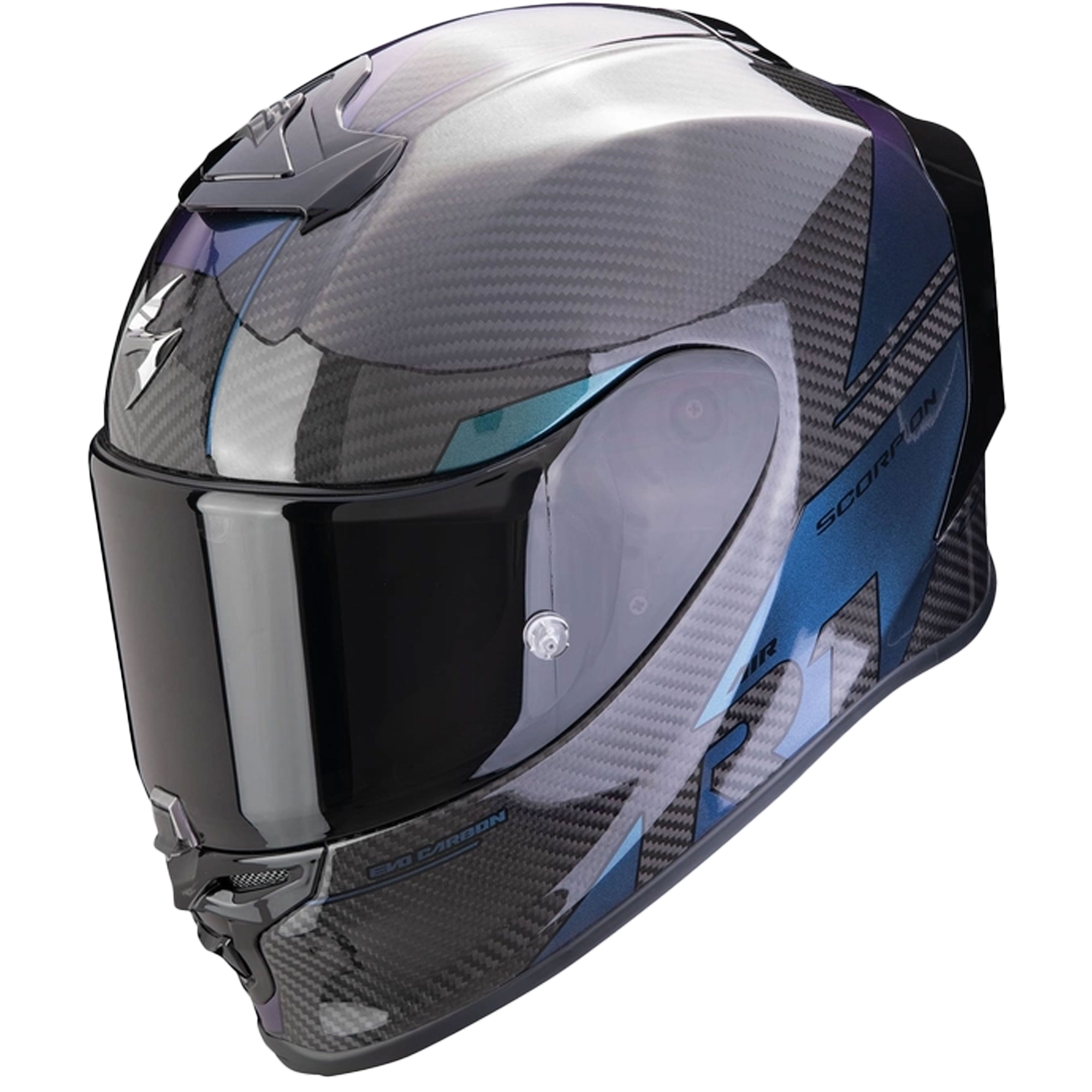 Integrální přilba na motorku Scorpion EXO-R1 EVO Carbon Air Rally černý chameleon Velikost: L