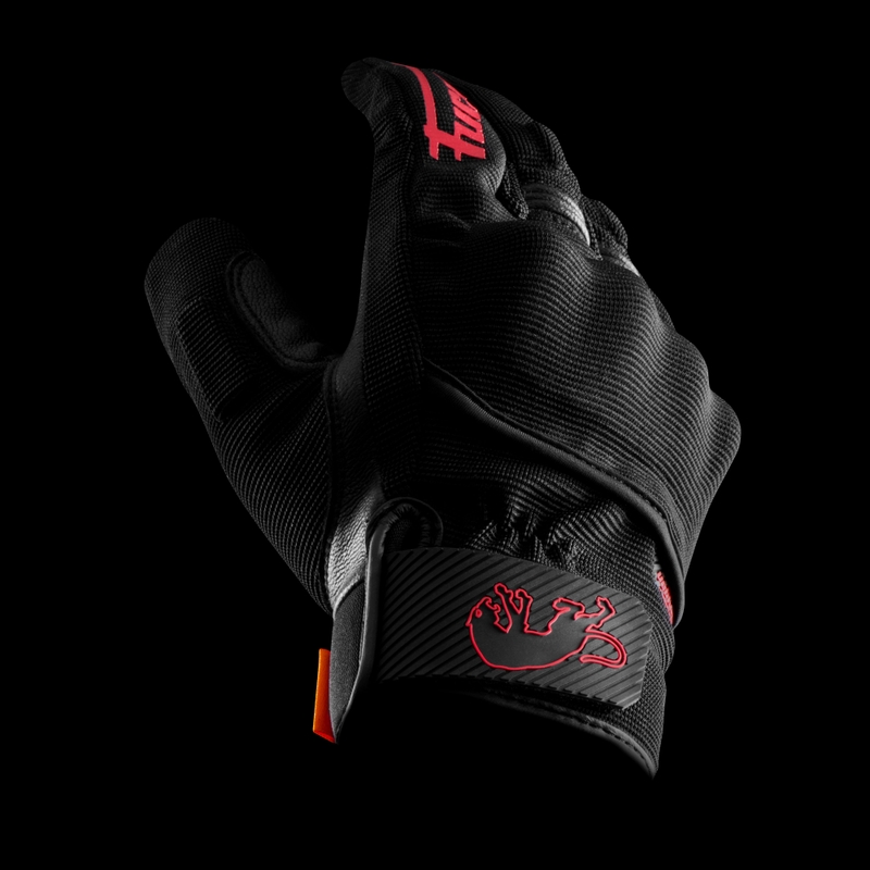 Rukavice na motorku Furygan Jet D3O Evo černo-červené