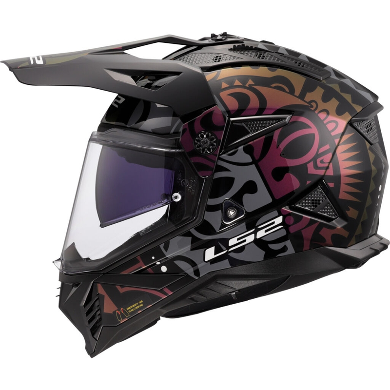 Enduro helma na motorku LS2 MX702 Pioneer II Rangi černá