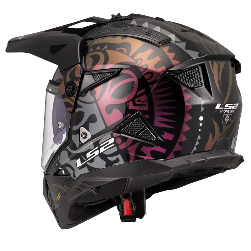 Enduro helma na motorku LS2 MX702 Pioneer II Rangi černá