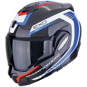Překlápěcí helma na motorku Scorpion EXO-TECH EVO CARBON COSY černo-modro-červená