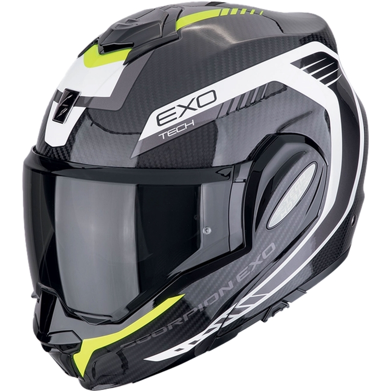 Překlápěcí helma na motorku Scorpion EXO-TECH EVO CARBON COSY černo-fluo žlutá