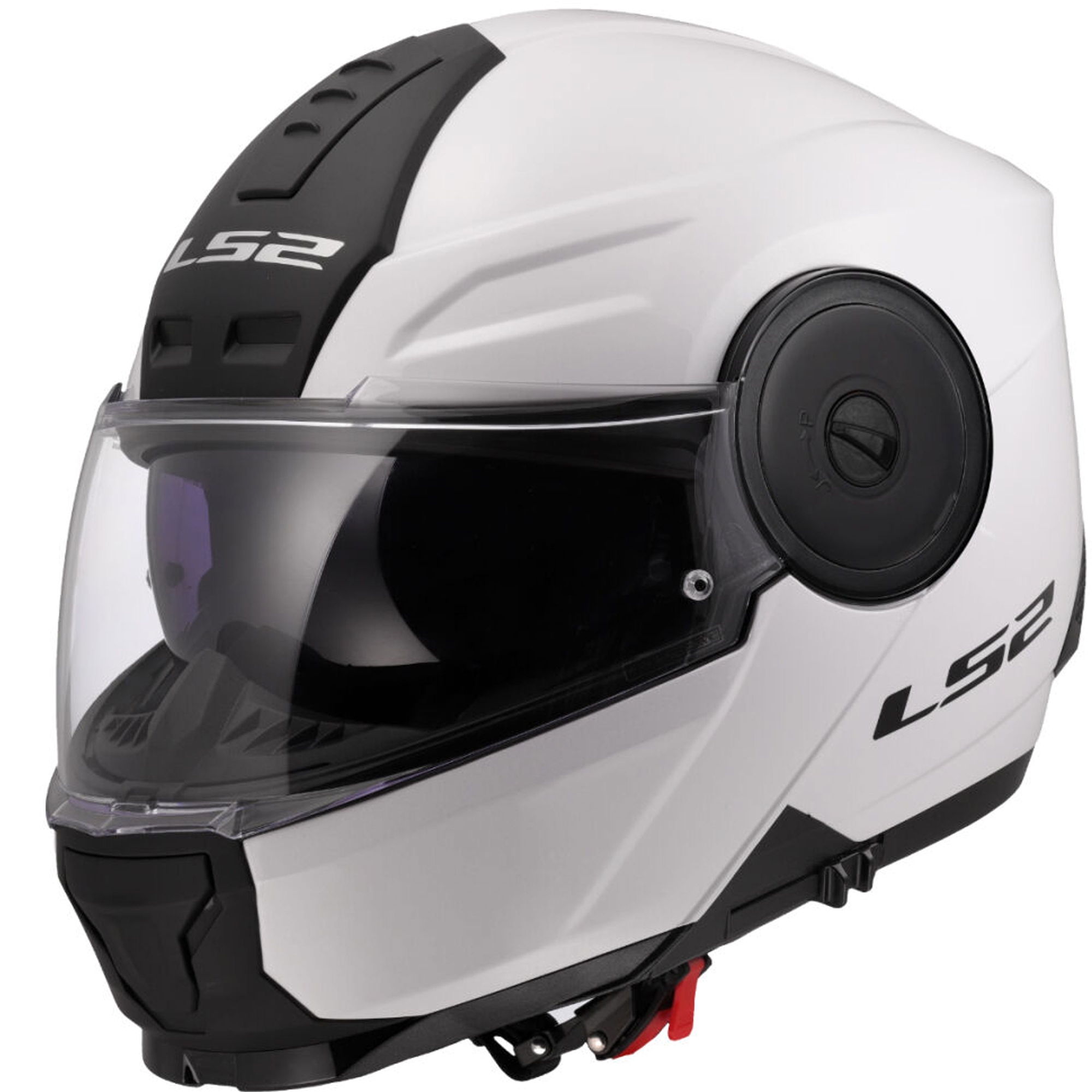 Výklopná helma na motorku LS2 FF902 Scope II Solid bílá Velikost: S