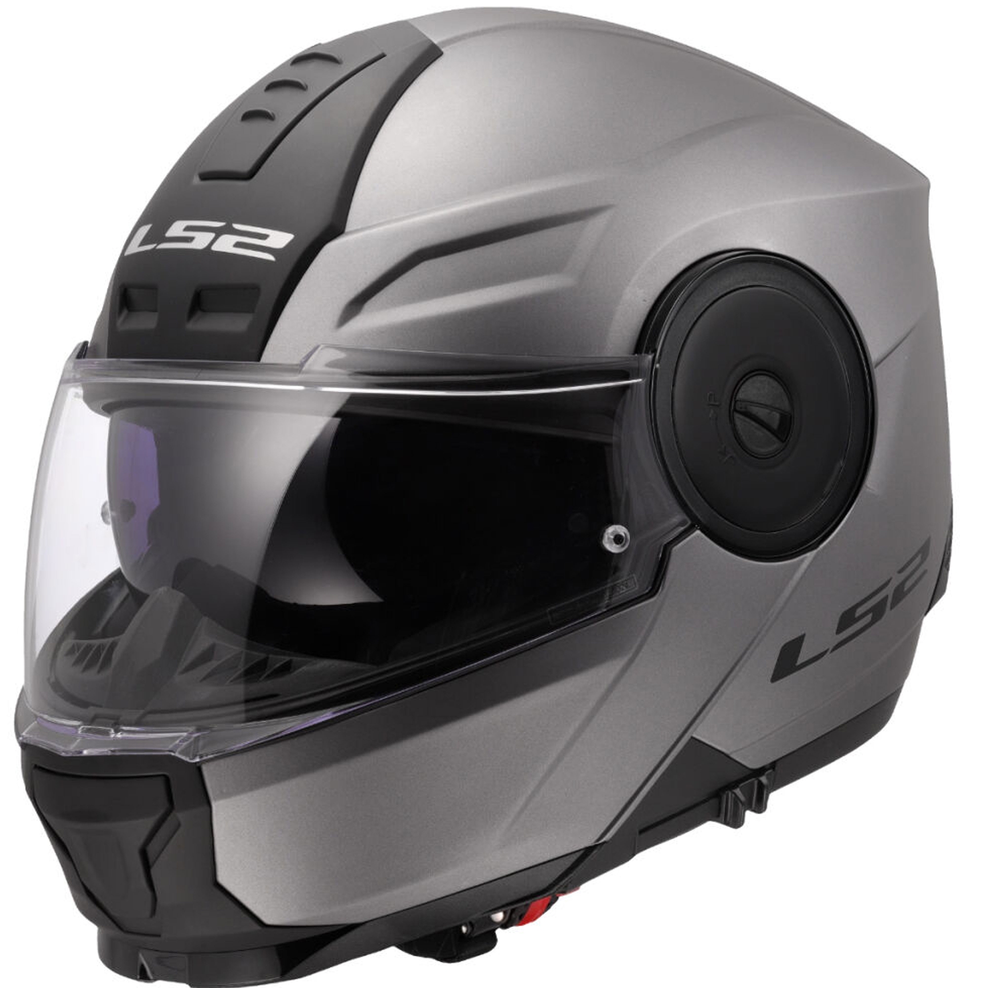 Výklopná helma na motorku LS2 FF902 Scope II Solid matná titanová Velikost: XS