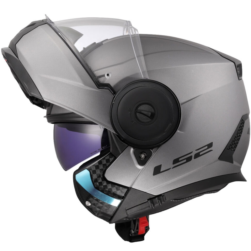 Výklopná helma na motorku LS2 FF902 Scope II Solid matná titanová