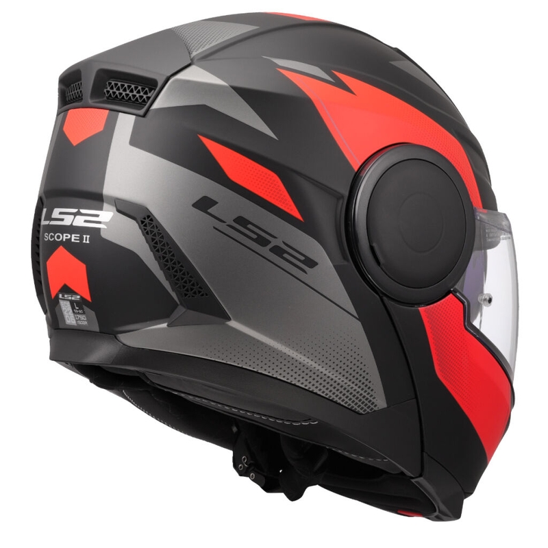 Výklopná helma na motorku LS2 FF902 Scope II Duria černo-červená