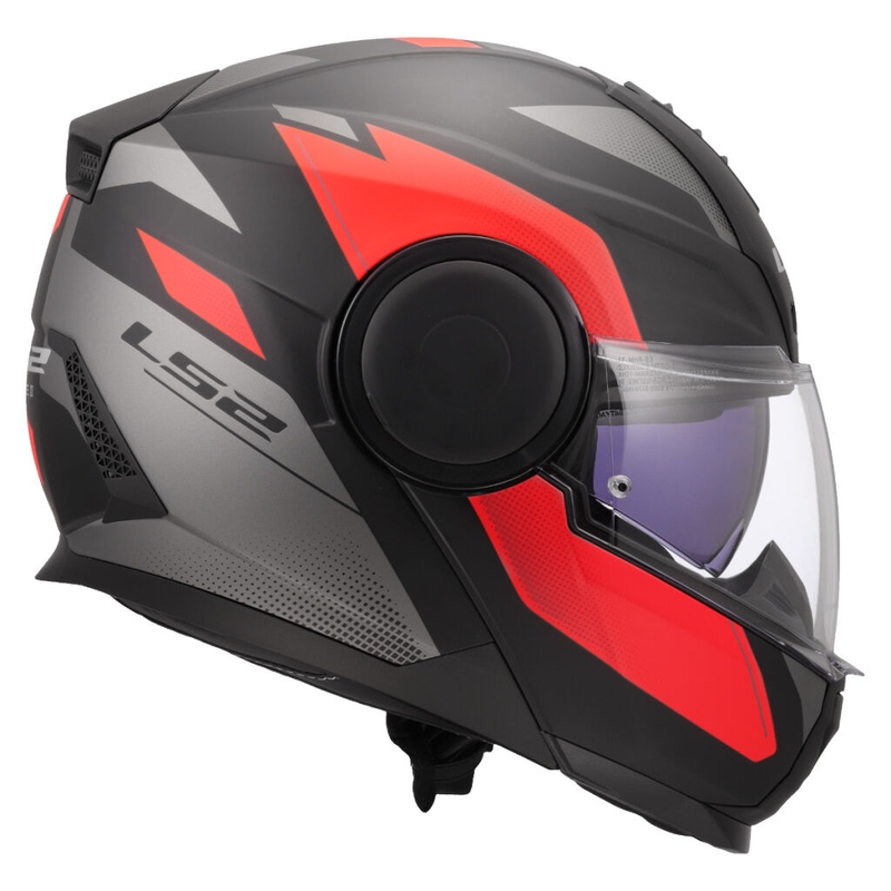 Výklopná helma na motorku LS2 FF902 Scope II Duria černo-červená