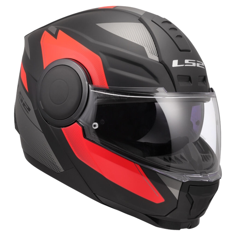 Výklopná helma na motorku LS2 FF902 Scope II Duria černo-červená