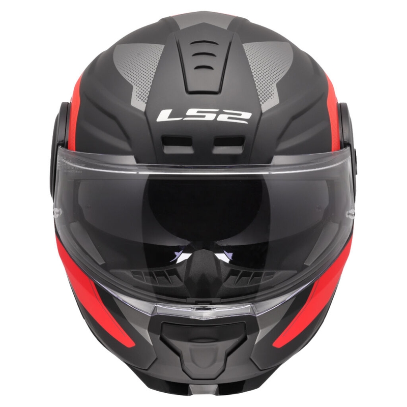 Výklopná helma na motorku LS2 FF902 Scope II Duria černo-červená
