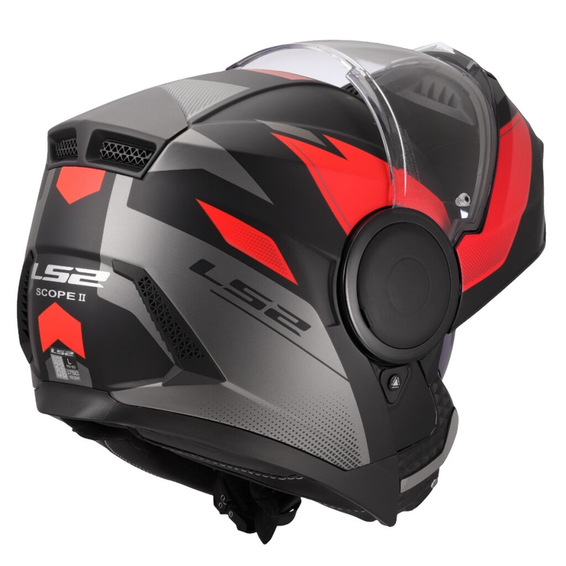 Výklopná helma na motorku LS2 FF902 Scope II Duria černo-červená