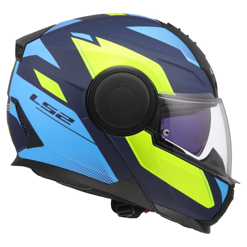 Výklopná helma na motorku LS2 FF902 Scope II Duria modro-fluo žlutá