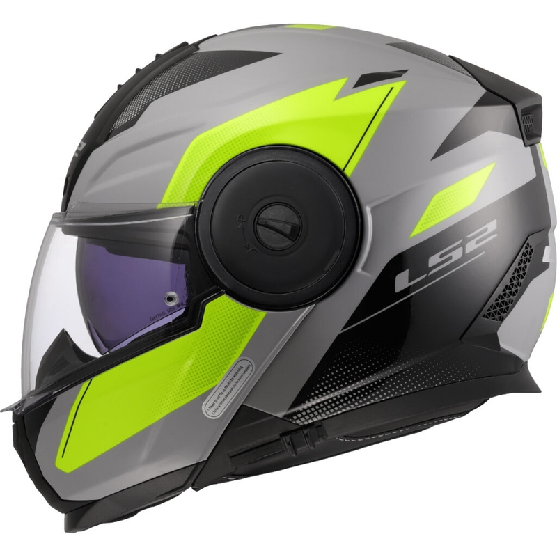 Výklopná helma na motorku LS2 FF902 Scope II Duria šedo-fluo žlutá