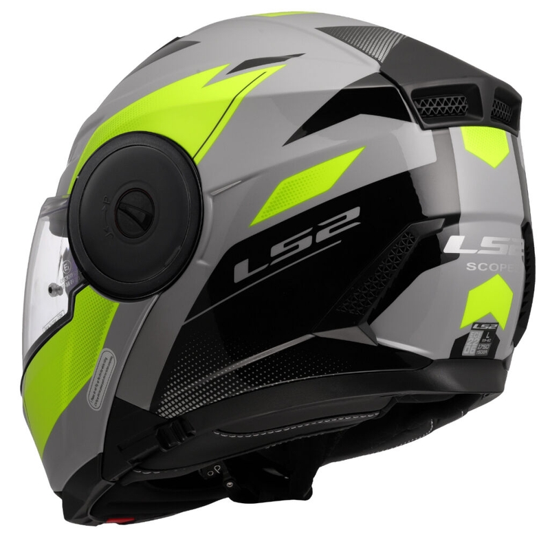 Výklopná helma na motorku LS2 FF902 Scope II Duria šedo-fluo žlutá