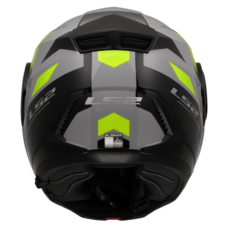 Výklopná helma na motorku LS2 FF902 Scope II Duria šedo-fluo žlutá