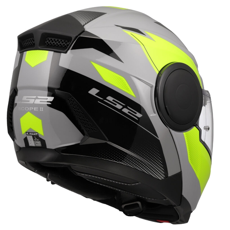 Výklopná helma na motorku LS2 FF902 Scope II Duria šedo-fluo žlutá