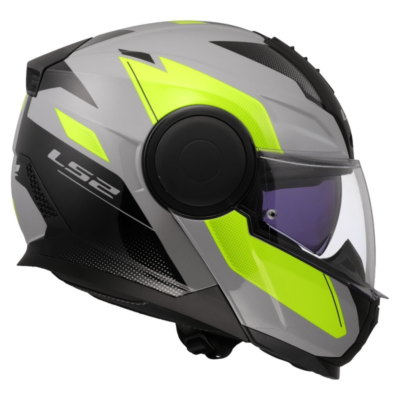 Výklopná helma na motorku LS2 FF902 Scope II Duria šedo-fluo žlutá