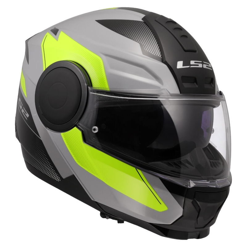 Výklopná helma na motorku LS2 FF902 Scope II Duria šedo-fluo žlutá