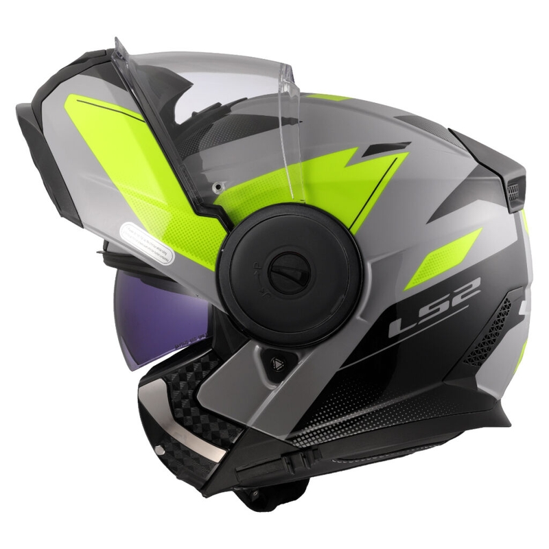 Výklopná helma na motorku LS2 FF902 Scope II Duria šedo-fluo žlutá