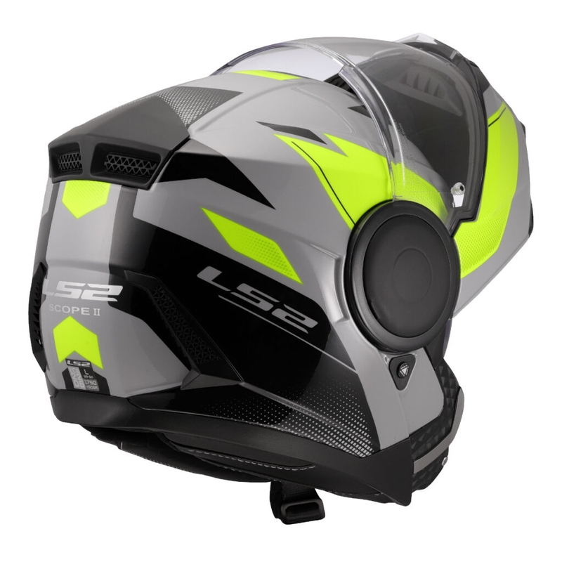 Výklopná helma na motorku LS2 FF902 Scope II Duria šedo-fluo žlutá