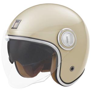 Otevřená helma na motorku NOX PREMIUM Heritage krémově bílá