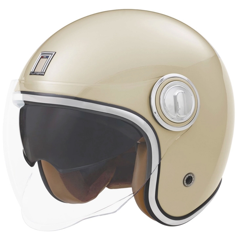 Otevřená helma na motorku NOX PREMIUM Heritage krémově bílá