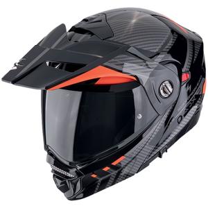 Výklopná helma na motorku Scorpion ADX-2 LEWIS černo-červená