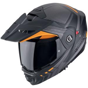 Výklopná helma na motorku Scorpion ADX-2 LEWIS matná černo-oranžová