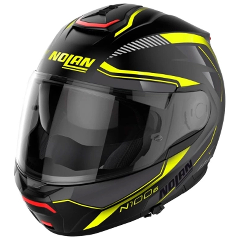 Výklopná helma na motorku Nolan N100-6 Surveryor N-COM 22 černo-žlutá