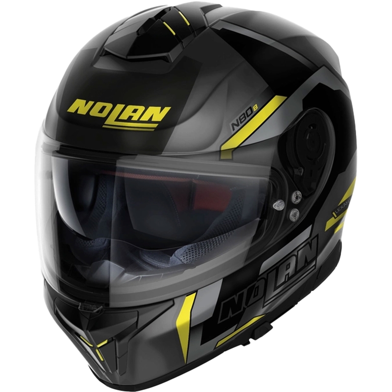 Integrální přilba na motorku Nolan N80-8 Wanted N-com černo-fluo žlutá