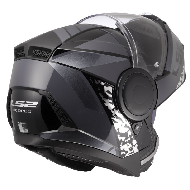 Výklopná helma na motorku LS2 FF902 Scope II Oxyd černo-titanová