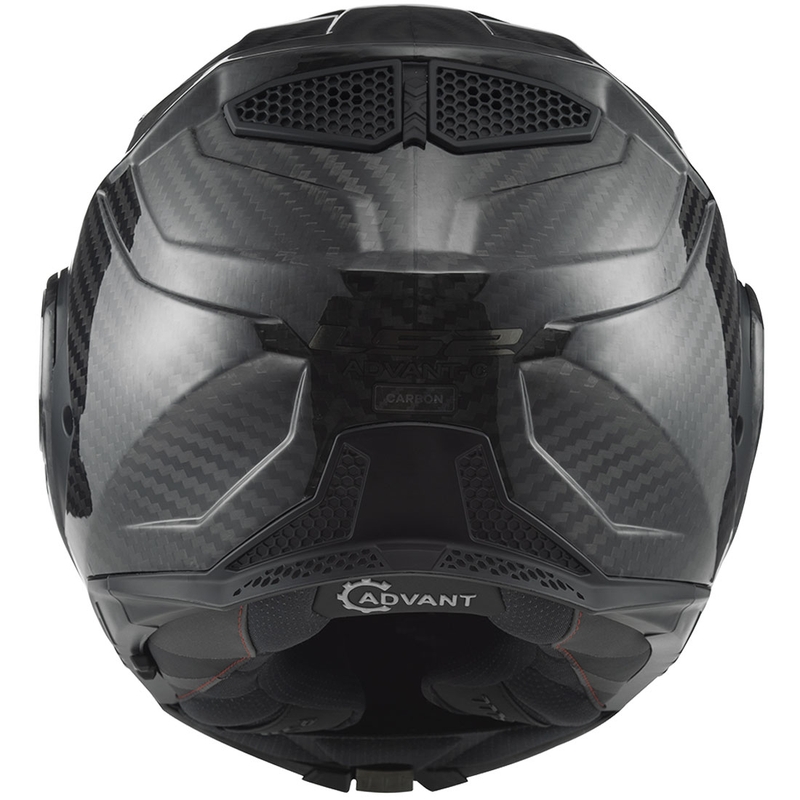 Překlápěcí přilba na motorku LS2 FF901 Advant X Solid Carbon černá