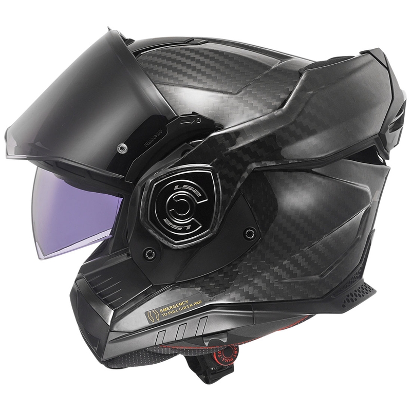 Překlápěcí přilba na motorku LS2 FF901 Advant X Solid Carbon černá