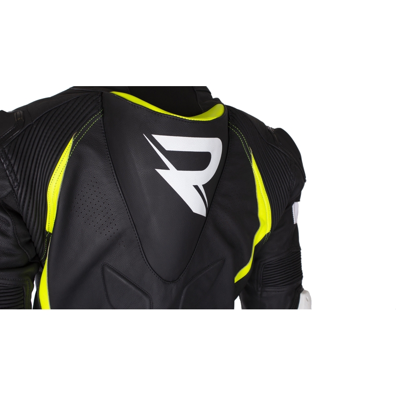 Kožená kombinéza na motorku Street Racer Fast Track 2.1 černo-fluo žluto-bílá