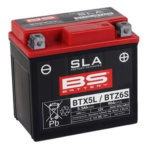 Továrně aktivovaná motocyklová baterie BS-BATTERY BTX5L (FA) (YTX5L (FA)) SLA