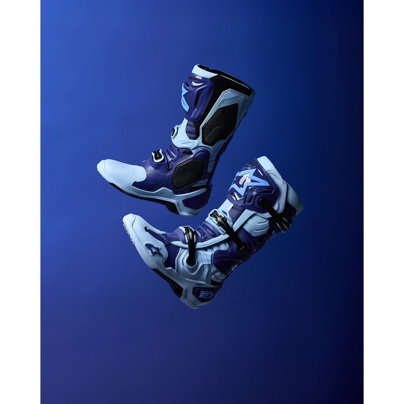 Boty na motorku Alpinestars Tech 10 limitovaná edice Steelers modro-světle modrá