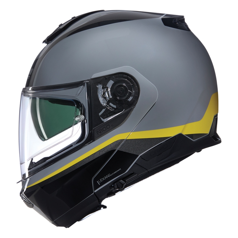 Vyklápěcí helma na motorku Nolan N100-6 Incognito N-COM 346 šedo-černo-žlutá
