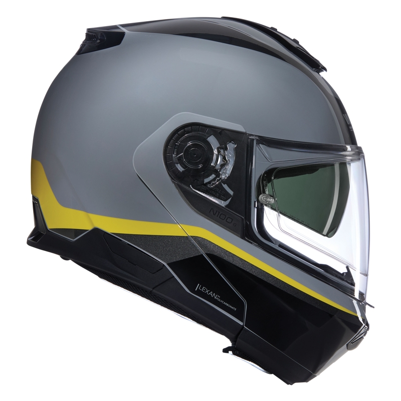 Vyklápěcí helma na motorku Nolan N100-6 Incognito N-COM 346 šedo-černo-žlutá