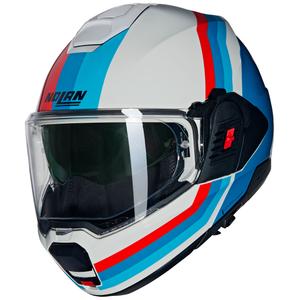 Překlápěcí helma na motorku Nolan N120-1 Lineo N-COM 347 bílo-modro-červená