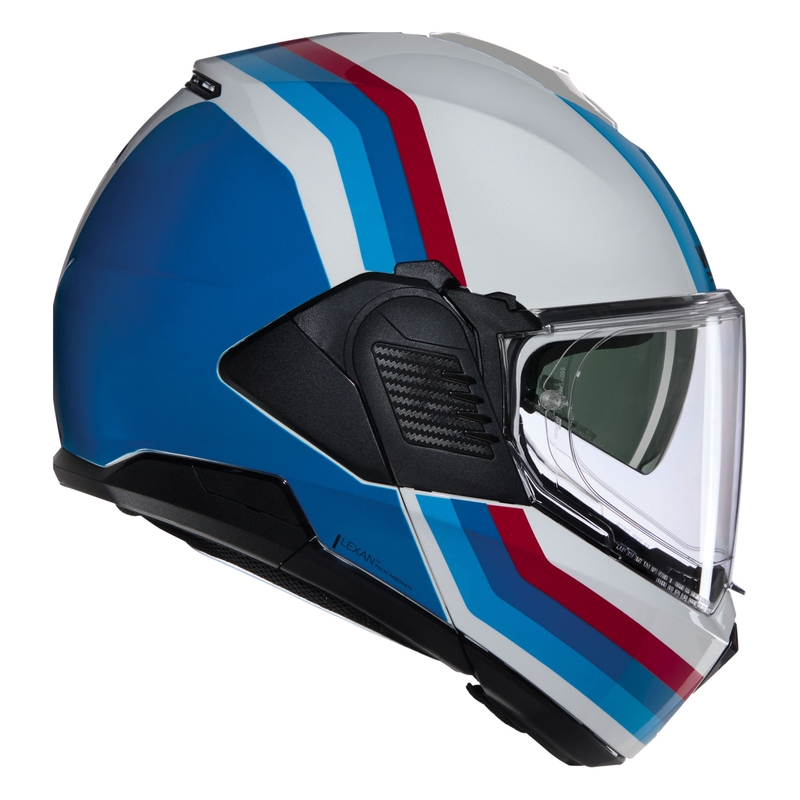 Překlápěcí helma na motorku Nolan N120-1 Lineo N-COM 347 bílo-modro-červená