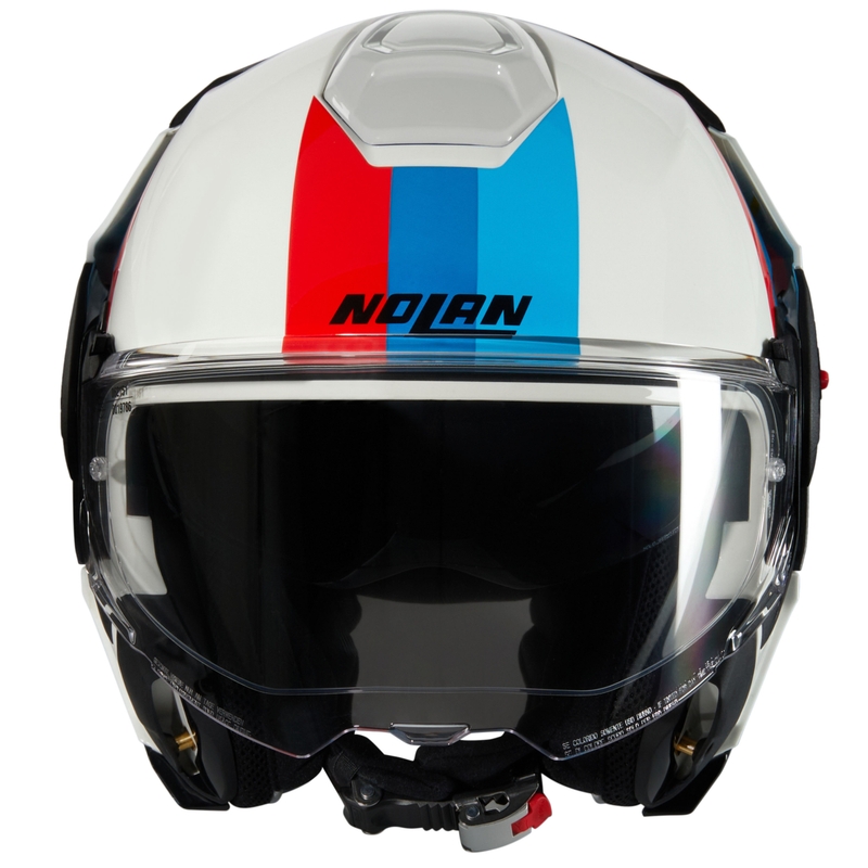 Překlápěcí helma na motorku Nolan N120-1 Lineo N-COM 347 bílo-modro-červená