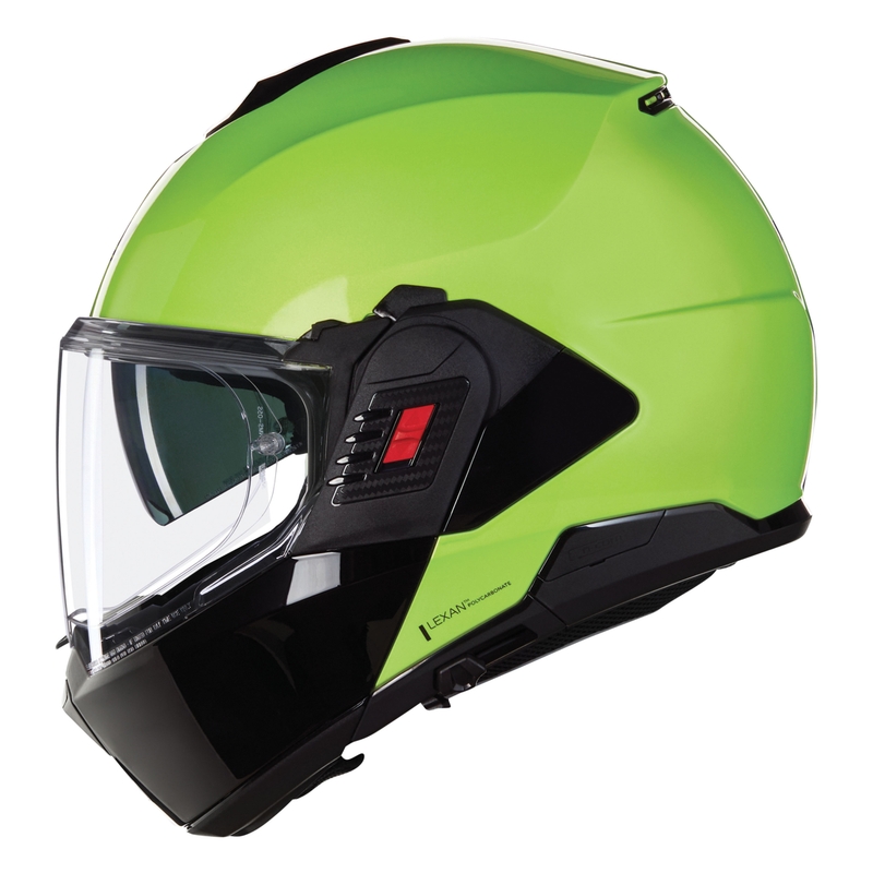 Překlápěcí helma na motorku Nolan N120-1 Mivedi N-COM 329 zeleno-černá