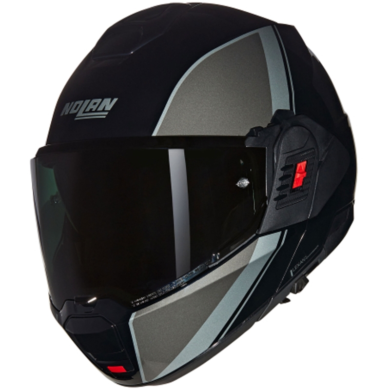 Překlápěcí helma na motorku Nolan N120-1 Verniciatura Speciale N-COM 341 černo-šedá
