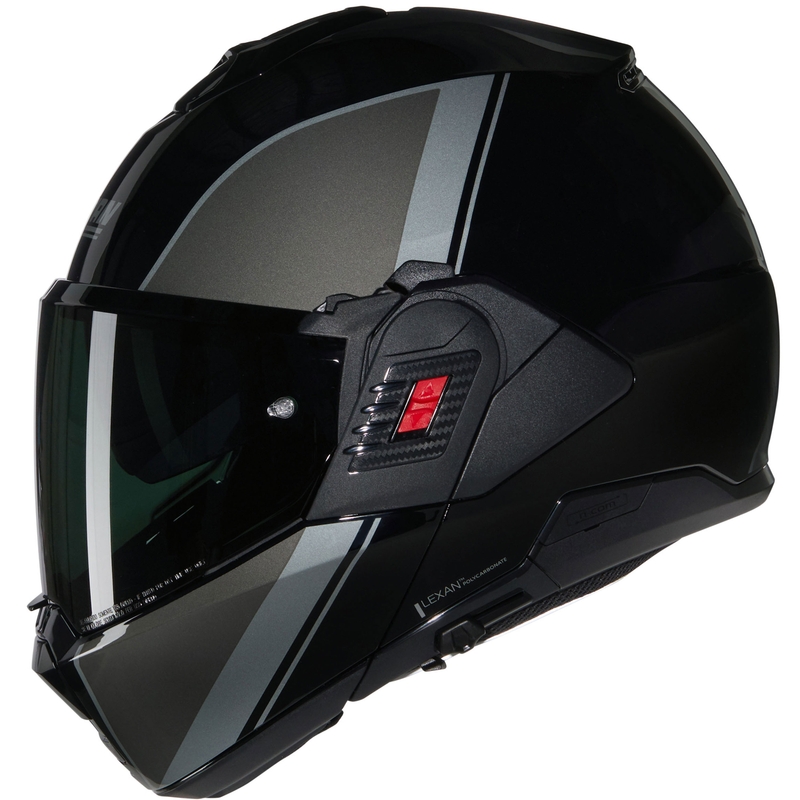 Překlápěcí helma na motorku Nolan N120-1 Verniciatura Speciale N-COM 341 černo-šedá