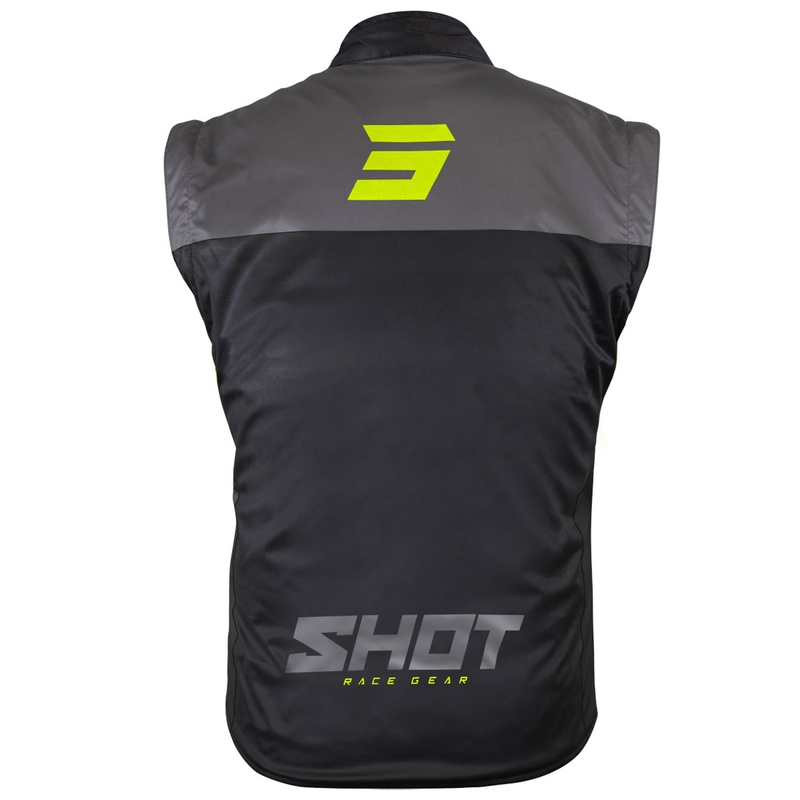 Vesta na motorku Shot Bodywarmer Lite černo-fluo žlutá